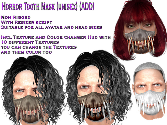 Horror Tooth Mask (unisex) (ADD)