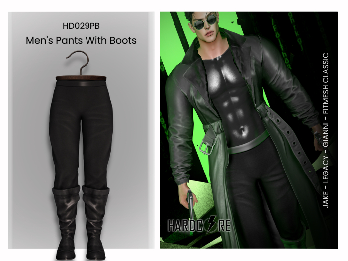 :: HARDCORE :: (HD029PB) Pants With Boots