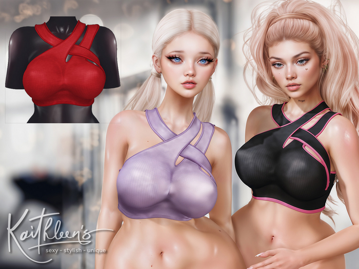 Kaithleen's Kate Crop Top - Red
