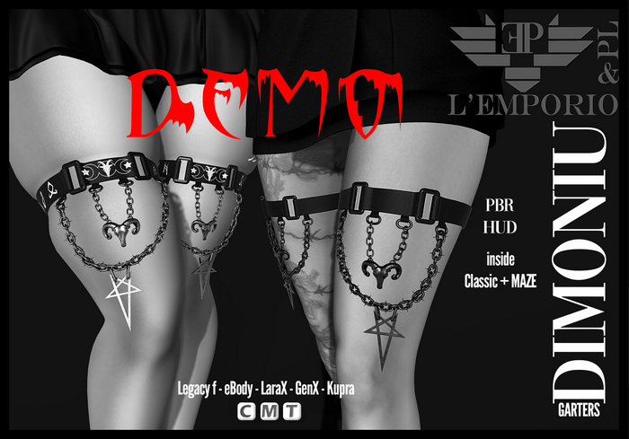 D*E*M*O  L'Emporio&PL::*Dimoniu*::-Garters-+ MAZE   (Boxed)