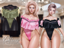 Kaithleen's Alina Ruffle Bodysuit - Green