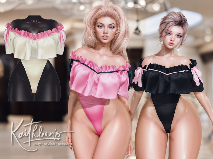 Kaithleen's Alina Ruffle Bodysuit - Cream