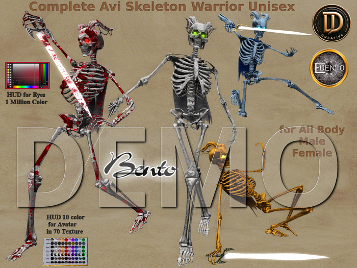 ☾ⅅⅅ☽ Complete Avi Skeleton Warrior Unisex DEMO