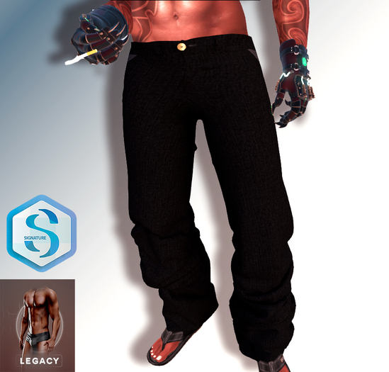 Brutal Baggy Denims Pitch Black Legacy Male Gianni ADD