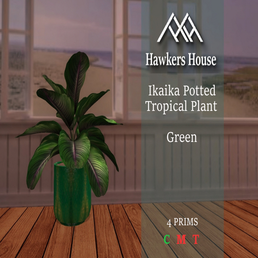 *HH* Ikaika Potted Tropical Plant Green