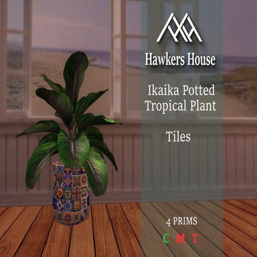 *HH* Ikaika Potted Tropical Plant Multi Tiles