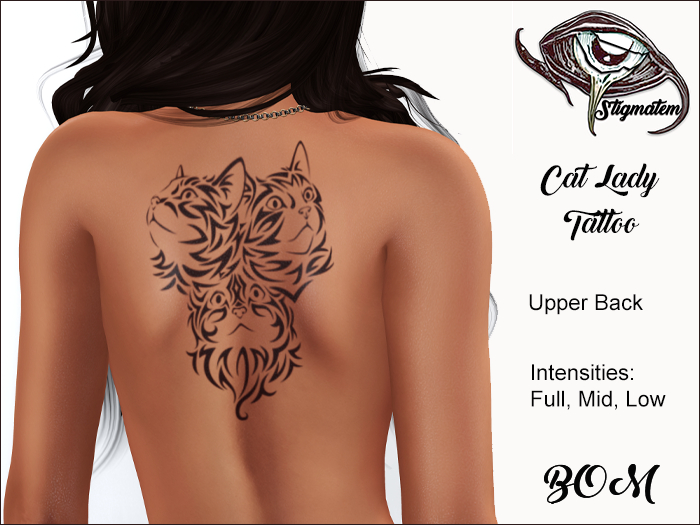 Stigmatem Cat Lady Back BOM Tattoo