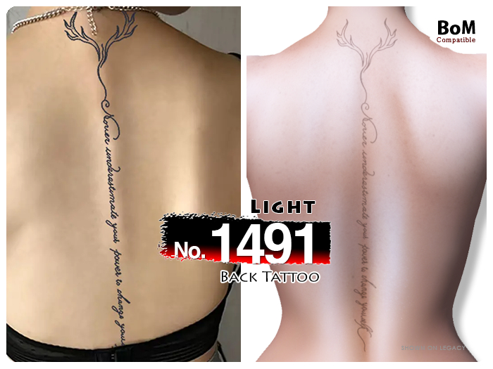 (Back Tattoo) No.1491 Light