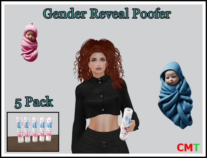 Girl Gender Reveal Poofer 5 pack