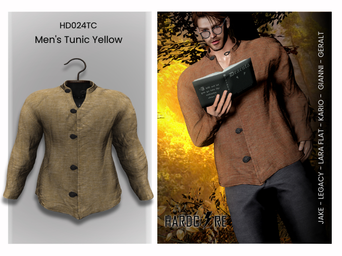 :: HARDCORE :: (HD024TC) Men's Tunic - Yellow