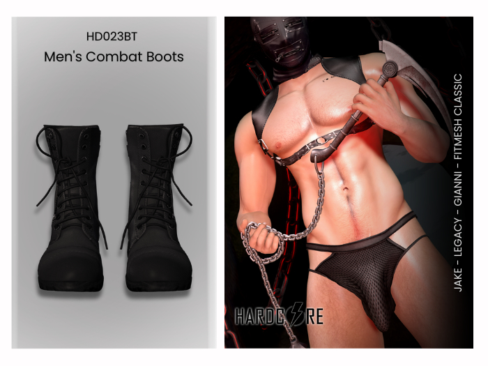:: HARDCORE :: (HD023BT) Men's Combat Boots