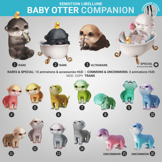 SEmotion Libellune Baby Otter Companion COMMON 07