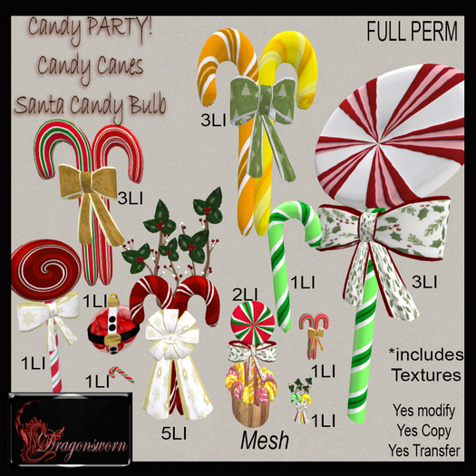 Full Perm Candy Themed Decorations