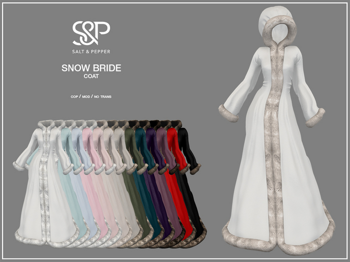 S&P Snow Bride coat Belleza GenX Classic (wear to unpack)