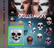 10 - Skulls&Masks #10 Tattoo LeL evoX - HALLOWEEN SALE !