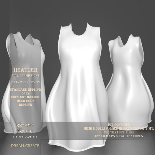 !Lyrical B!zarre Templates! - Heather MESH DAE Version
