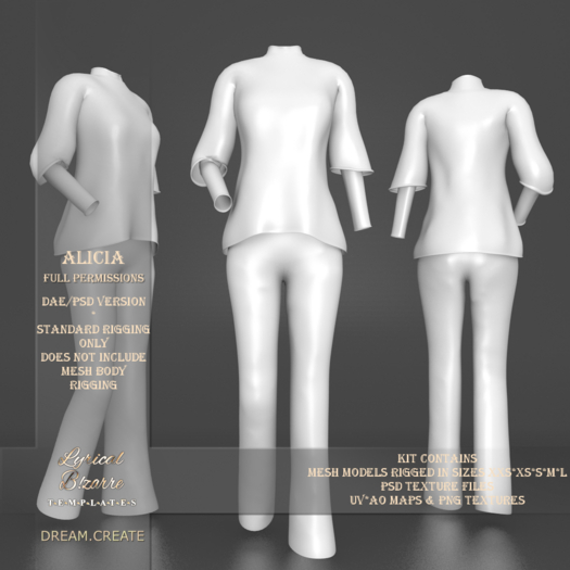 !Lyrical B!zarre Templates! - Alicia MESH DAE Version