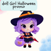 'MB' doll Girl Halloween promo