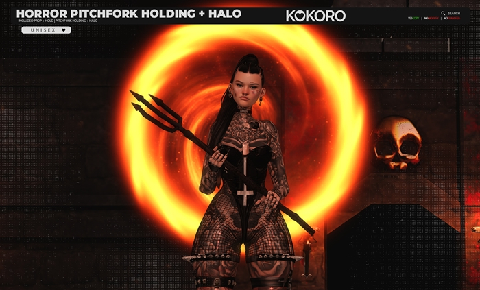 Kokoro - Horror Pitchfork Holding + Halo