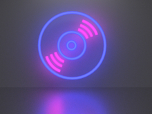 Disc neon sign Full Permission