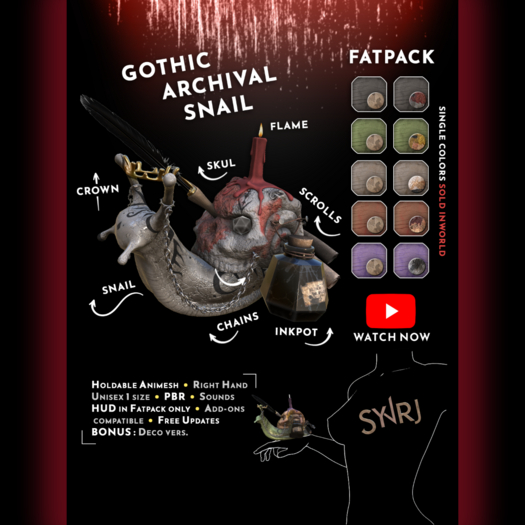 SynRJ ~ Gothic Archival Snail ~ Fatpack