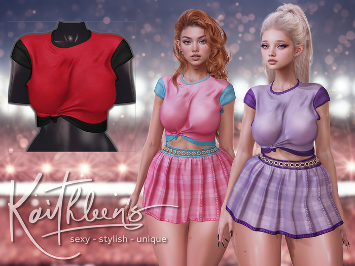 Kaithleen's Lisa Crop Top - Red