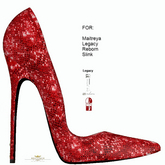 Pointy Toe Sequin Stilettos RED (ADD)