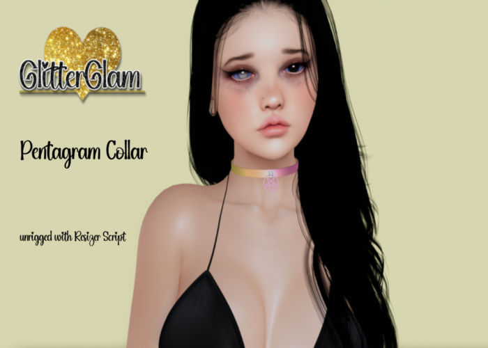 .GltterGlam. Pentagram Collar -  {UnpackHud}