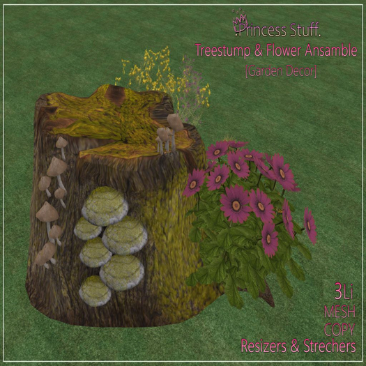 .Princess Stuff. [Late Summer] Treestump & Flower Ansamble