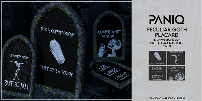 PANIQ - Peculiar Goth Placard