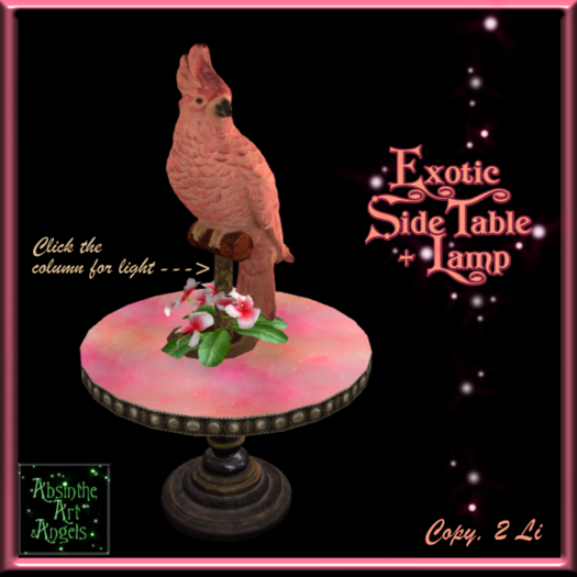 Exotic Side Table/Lamp