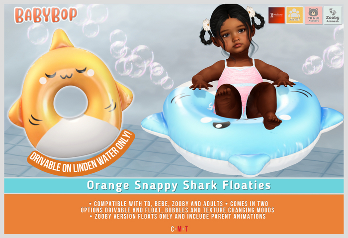 ::bb:: Snappy Shark Floaty - Orange - Zooby