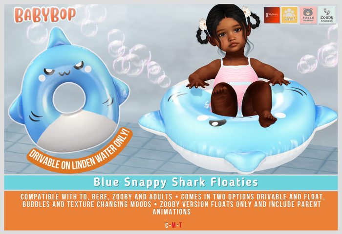 ::bb:: Snappy Shark Floaty - Blue - Zooby 