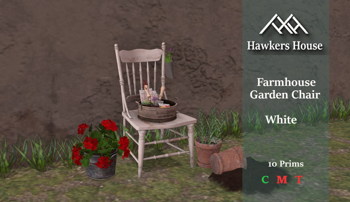 *HH* Farmhouse Garden Chair White