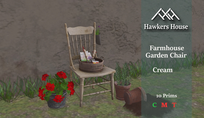 *HH* Farmhouse Garden Chair Cream