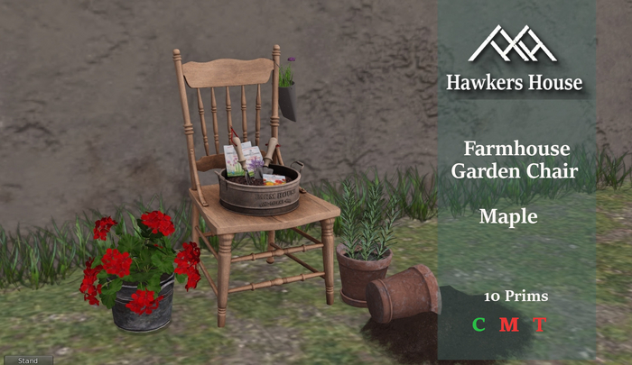*HH* Farmhouse Garden Chair Maple