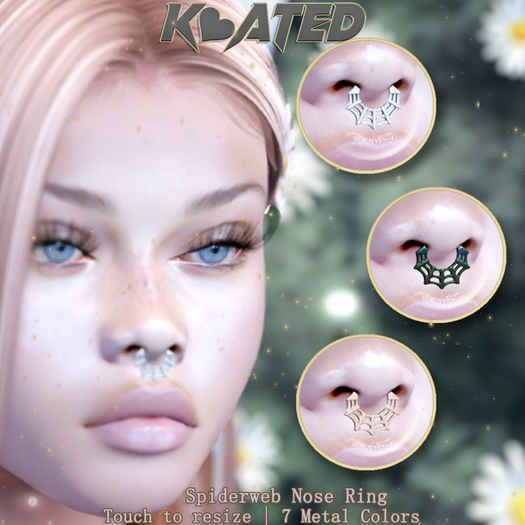 [KOATED] Spiderweb Nose Ring - [FATPACK]