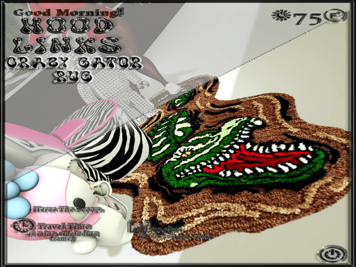 {HOODLINKS}CRAZY GATOR RUG