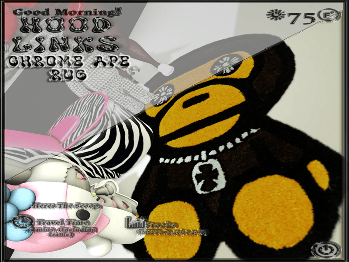 {HOODLINKS}CHROME APE RUG