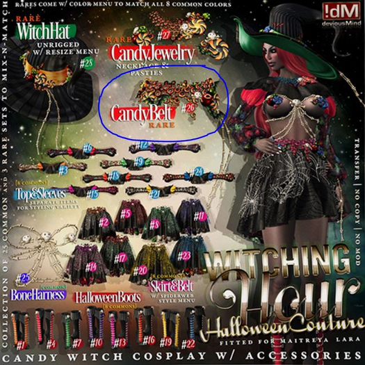 !dM deviousMind - WitchingHour - 26 **CANDY BELT** (RARE)