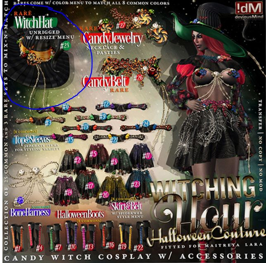 !dM deviousMind - WitchingHour - 28 **CANDY HAT** (RARE)