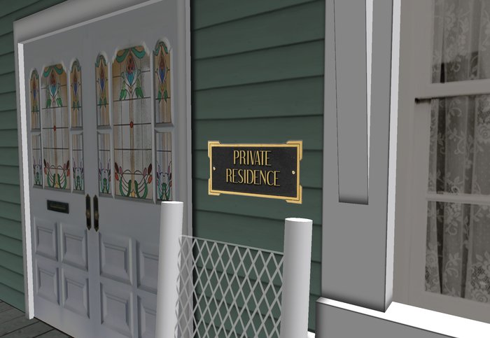 Private Residence sign/plaque