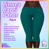 ~TL~ Linnea Capri Pants Aqua
