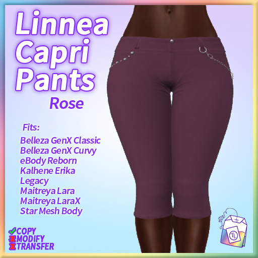 ~TL~ Linnea Capri Pants Rose
