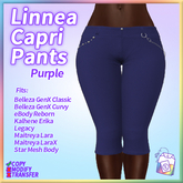 ~TL~ Linnea Capri Pants Purple