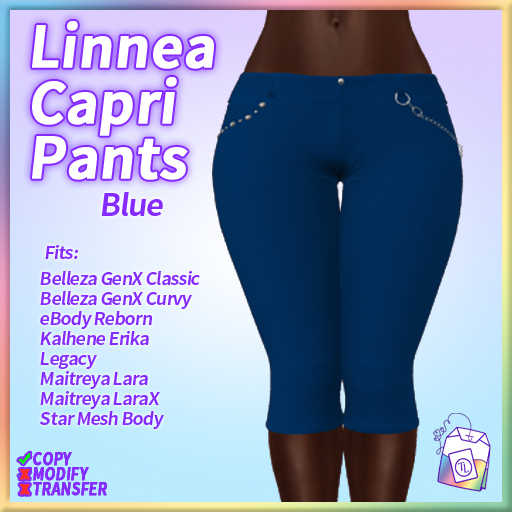 ~TL~ Linnea Capri Pants Blue