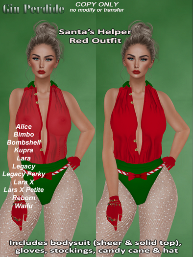 DEMO Santa's Helper Red Outfit 