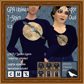 GPA Unisex T-Shirt BOM - Midnight Owl Print v.2