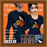 GPA Unisex T-Shirt BOM - Halloween Ghostraven Print v.2