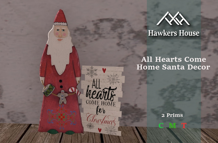 *HH* All Hearts Come Home Santa Decor